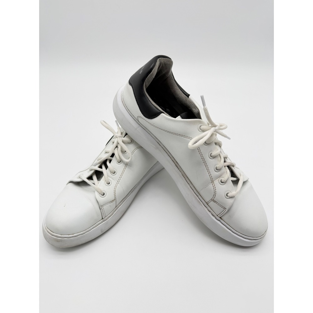 Karl Lagerfeld Paris Mens White Leather Ikonik Karl Sneakers Size 12 Low Top